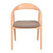 Fauteuil repas en tissu taupe - Revano