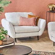 Fauteuil Axel - Tissu chenille - Raven Ivoire