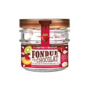 Fondue de chocolat au lait et mini guimauves - Noel
