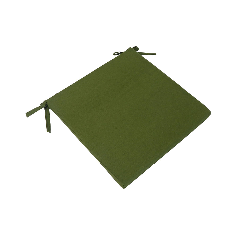 Galette de chaise extérieure en coton vert 40x40cm - Colors