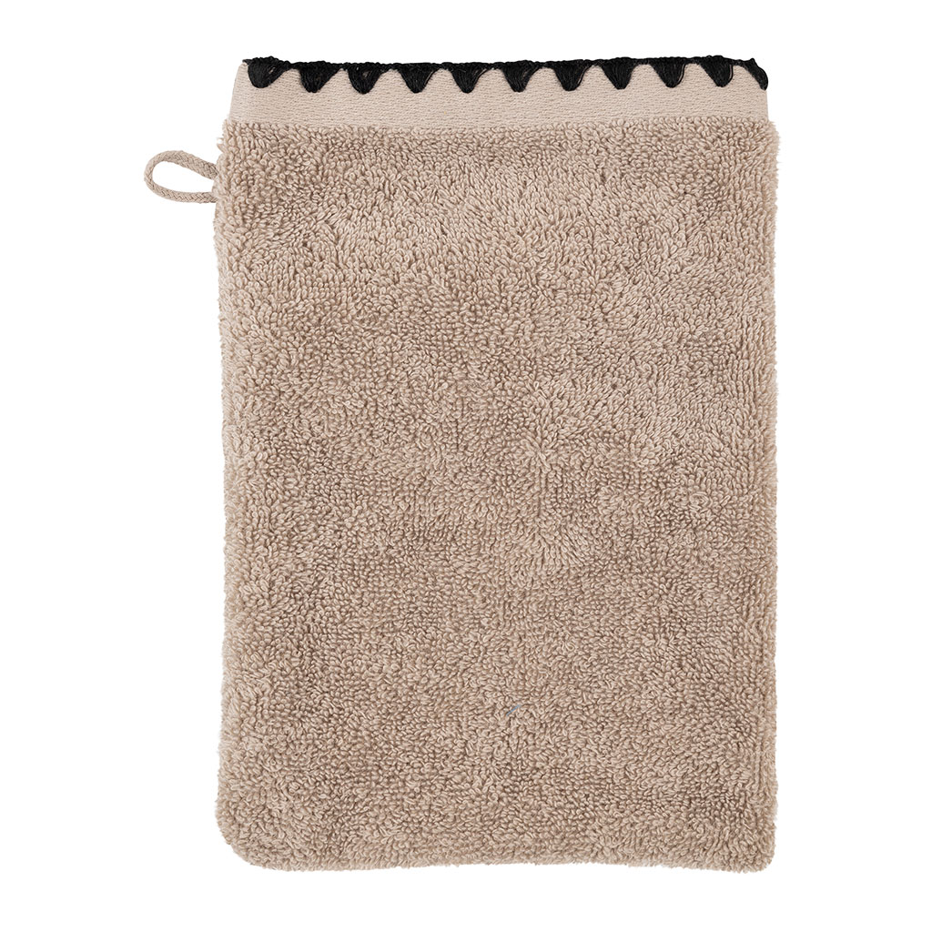 Gant de toilette en coton couleur lin 15x21cm - Issey