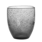 Gobelet en verre artisanal bullé gris 35cl - Artibulle