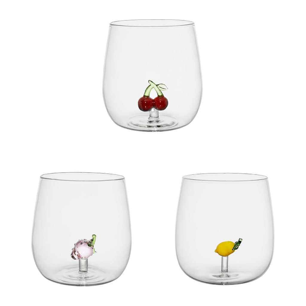 Gobelet fruit x3 en verre borosilicate 40cl - Colorea