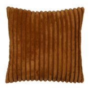 Housse de coussin en velours côtelé camel 45x45cm - Klosen
