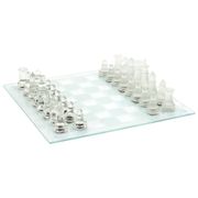 Jeu d'échecs en verre 25x25cm
