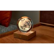 Lampe boule de cristal 3D globe