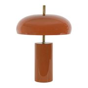 Lampe champignon en fer terracotta h40cm E14x2 - Arty