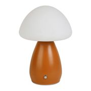 Lampe champignon tactile à piles en fer terracotta h22cm
