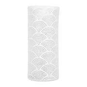 Lampe cylindre en porcelaine h27.5cm blanc - mandarin 