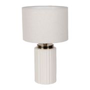 Lampe en céramique & coton ecru h37cm - Manarola