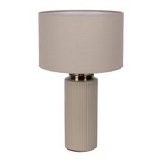 Lampe en céramique & coton taupe h46cm - Manarola