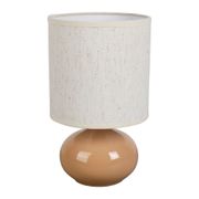 Lampe en lin et céramique nude h25cm E14 - Klosen