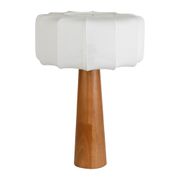 Lampe en coton et hévéa h50cm E27 - Boise