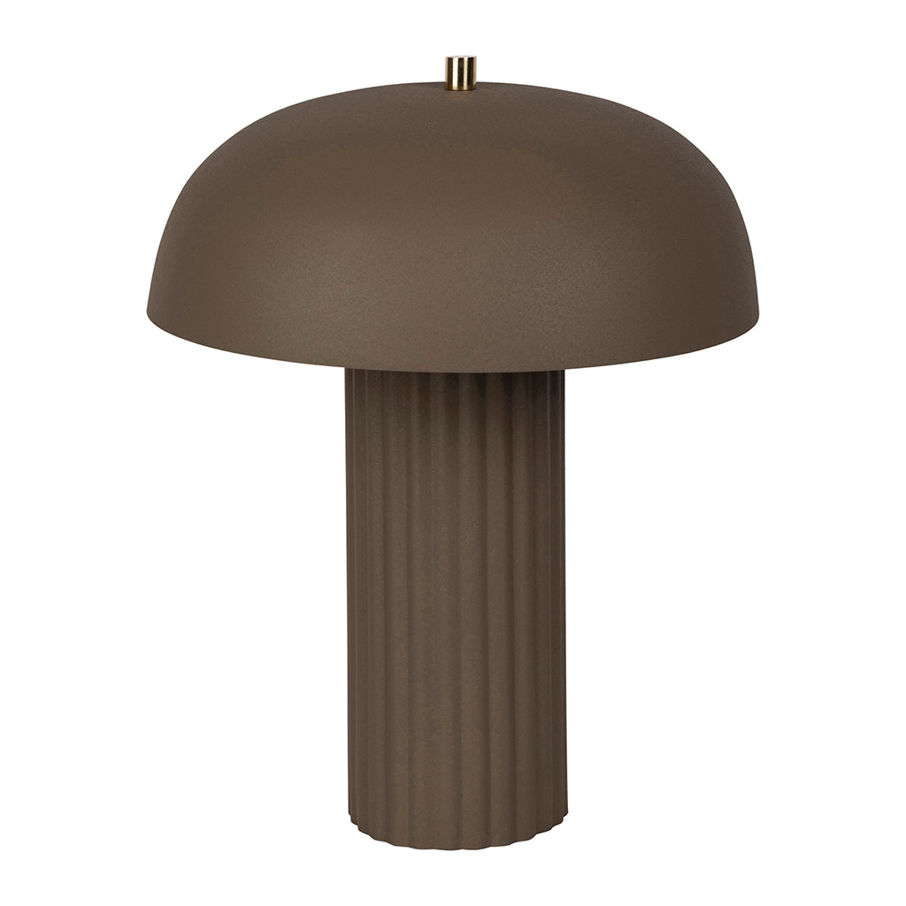 Lampe champignon vintage en fer h38cm blanc - Arty
