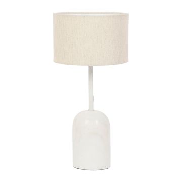Lampe en marbre et fer blanc h40.5cm - Organic