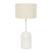 Lampe en marbre et fer blanc h40.5cm - Organic