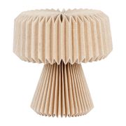 Lampe en papier et coton recyclé beige d33xh33cm - Fontelo