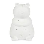 Lampe en porcelaine led blanc - ours 