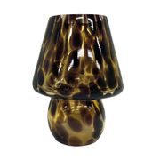 Lampe léopard à piles d13.5xh18cm