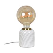 Socle pour ampoule en fer blanc h12cm E27 - Nessa