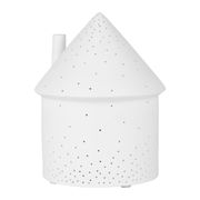 Lampe maison en porcelaine blanc h17cm - Beezz