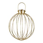 Lanterne boule de noël LED en fer doré d29cm - Tiltio