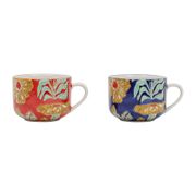 Lot de 2 tasses en grès multicolore 60cl - Flaura