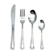 Ménagère 24 pièces en inox argent - perle