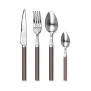 Ménagère 24 pièces en inox et manche bois de rose - Cottage