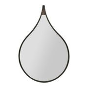 Miroir goutte en fer noir 42.5xh64cm - Kerian
