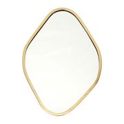 Miroir losange contour dore 34x25cm