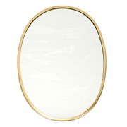 Miroir ovale contour dore 34x25cm