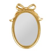 Miroir ovale en résine doré h30cm - Roseal