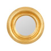 Miroir rond doré D26cm - Drachma