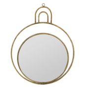 Miroir rond en fer doré - koshi