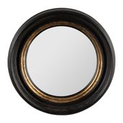 Miroir rond oeil de sorciere noir et doré d33cm - Aureol