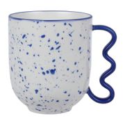 Mug bleu 37.5cl en porcelaine - funny