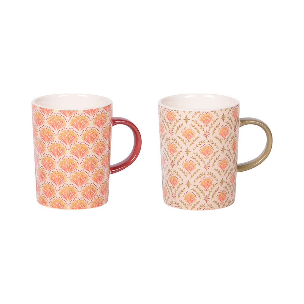 Mugs x2 en grès multicolore 25cl - Rangoli