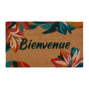 Paillasson bienvenue en coco multicolore 73x43cm - Allegra