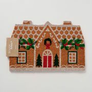 Paillasson maison en pain d'épices en fibre naturelle 60x40cm