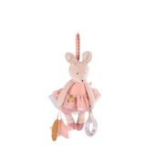 Peluche d'activités à suspendre souris rose - La petite école de danse