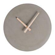 Pendule time gris clair d27x4cm ciment