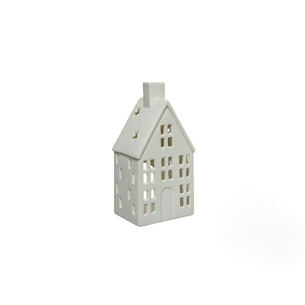 Photophore Chalet en porcelaine - Village Noël