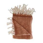 Plaid en acrylique terracotta 150x125cm