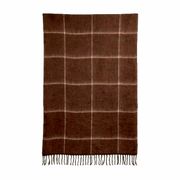 Plaid en laine à carreaux ganache 130x180cm - Bergem