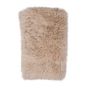 Plaid en tissu beige 170x130cm - Refuge