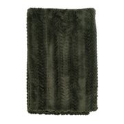 Plaid en tissu kaki 170x130cm - Solene