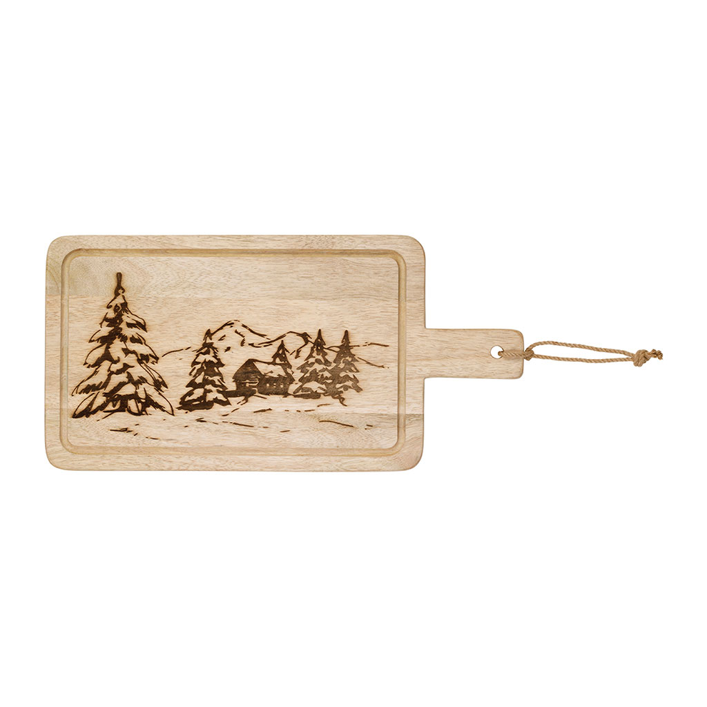 Planche à découper en acacia 48x24cm - Montagne