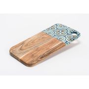 Planche en bois de manguier et bleu 35x17cm - Imany