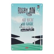 Plaque en fer vert - Rugby